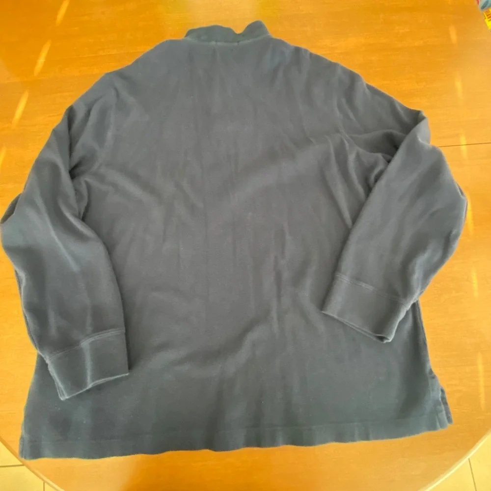 Polo Ralph Lauren Mens XL Estate Rib Quarter Zip Pullover Navy Blue 710784465009